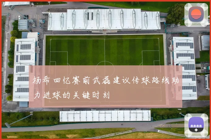杨希回忆赛前武磊建议传球路线助力进球的关键时刻